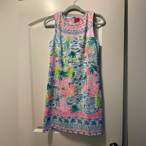 NWT Lilly Pulitzer🌴Gellar shift dress XS in multi private island engineered